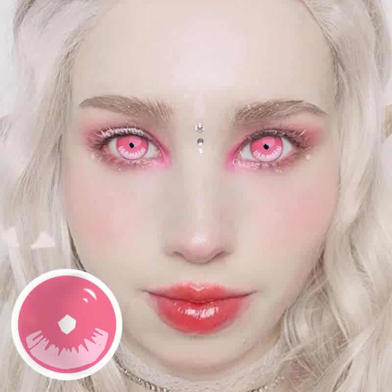 MYEYEBB Blind Kamado Nezuko Cosplay Colored Contact Lenses