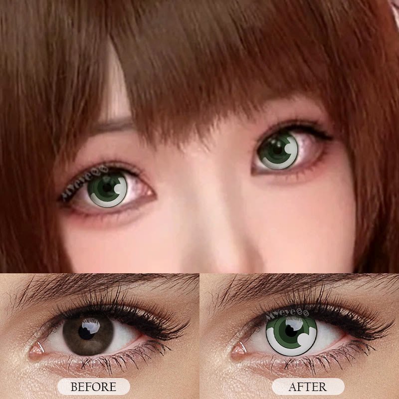 MYEYEBB Blind Hashibira Inosuke Prescription Cosplay Colored Contact Lenses 