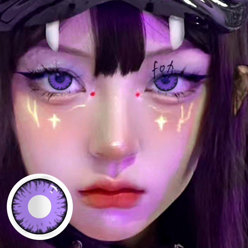 MYEYEBB Miracle TimesII Purple Cosplay Colored Contact Lenses 
