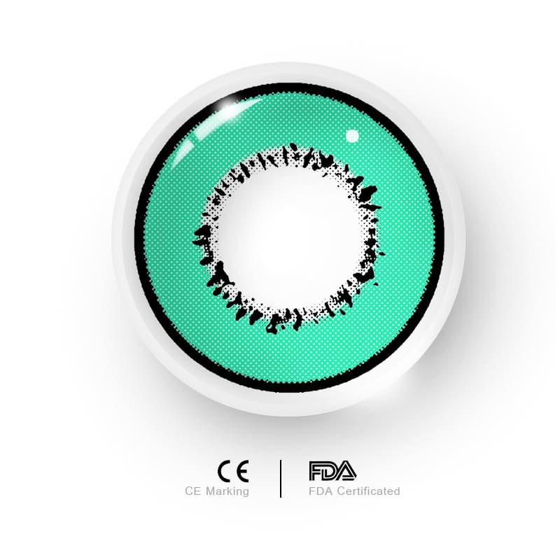 MYEYEBB Elements Green Prescription Cosplay Colored Contact Lenses