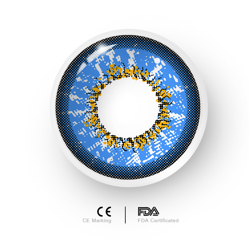 MYEYEBB Genshin Impact Blue Prescription Cosplay Colored Contact Lenses-MYEYEBB