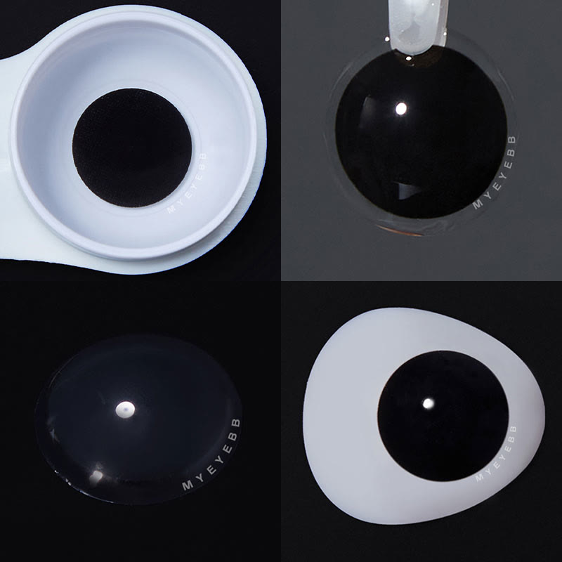 MYEYEBB Blind Black Mini Sclera Cosplay Colored Contact Lenses