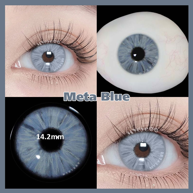 MYEYEBB Meta Blue Prescription Colored Contact Lenses