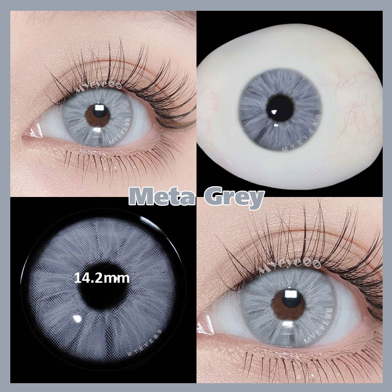 MYEYEBB Meta Grey Prescription Colored Contact Lenses