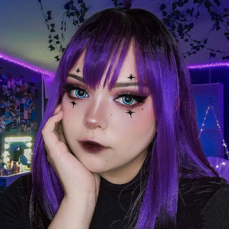 MYEYEBB Nebulos Blue Cosplay Colored Contact Lenses-MYEYEBB