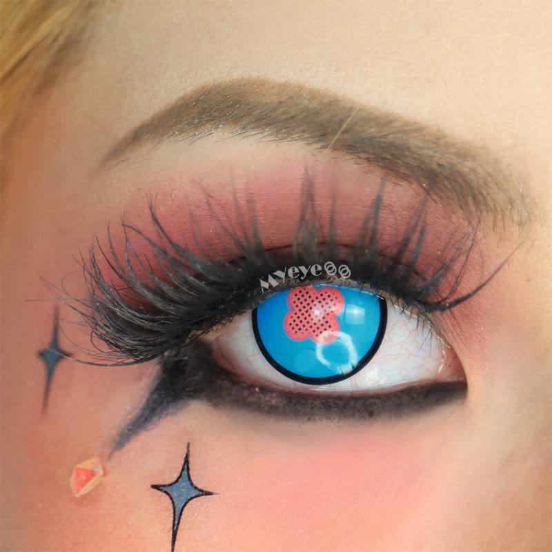 MYEYEBB Blind Hibana Blue Cosplay Colored Contact Lenses