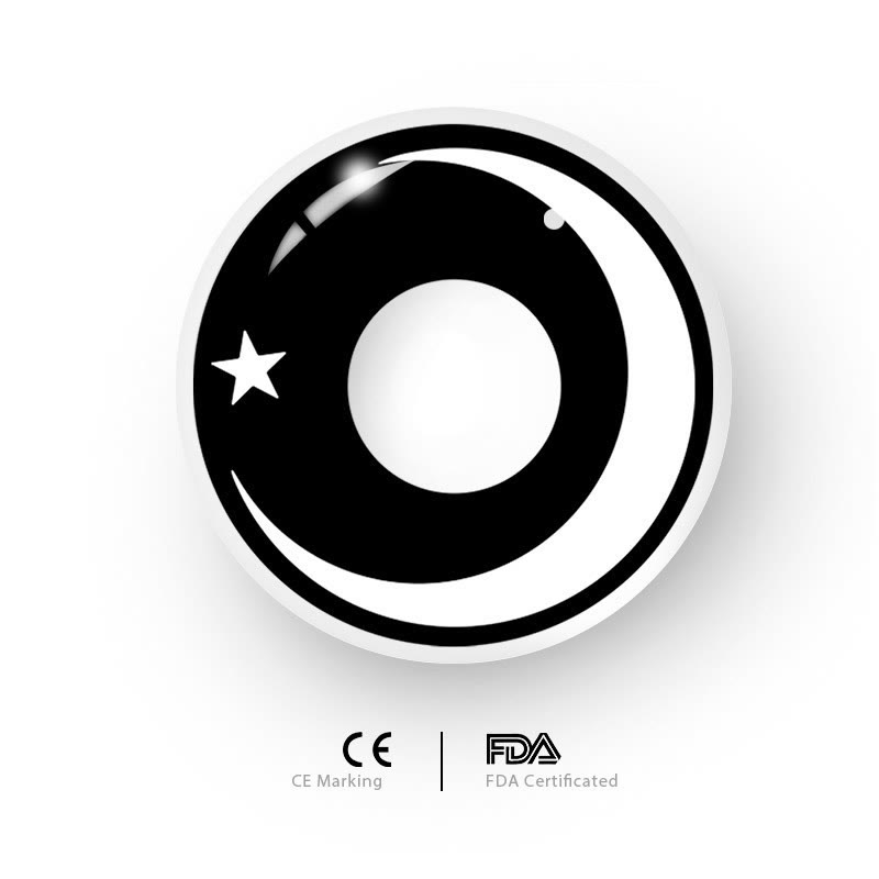 MYEYEBB Moon Star White Cosplay Colored Contact Lenses-MYEYEBB