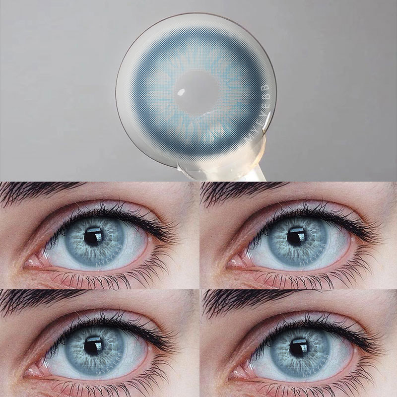 MYEYEBB Unspoken Mirage Blue Prescription Colored Contact Lenses