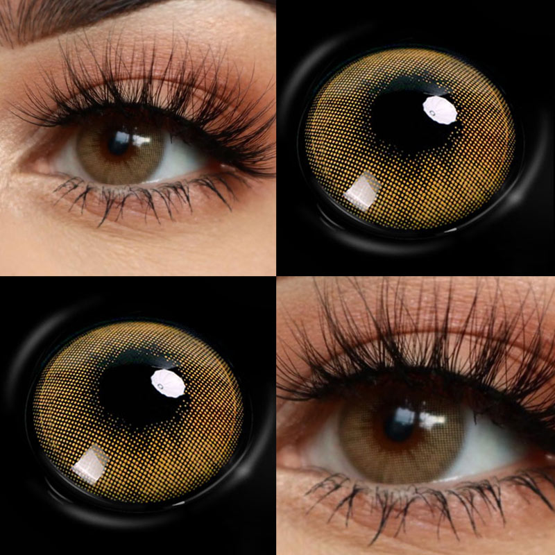 Milk Flower - Brown Yearly Prescription Colored Contacts for Dark Eyes,  Comfy Colored Contact Lenses, Colored Eye Contacts for Brown Eyes NEBULALENS