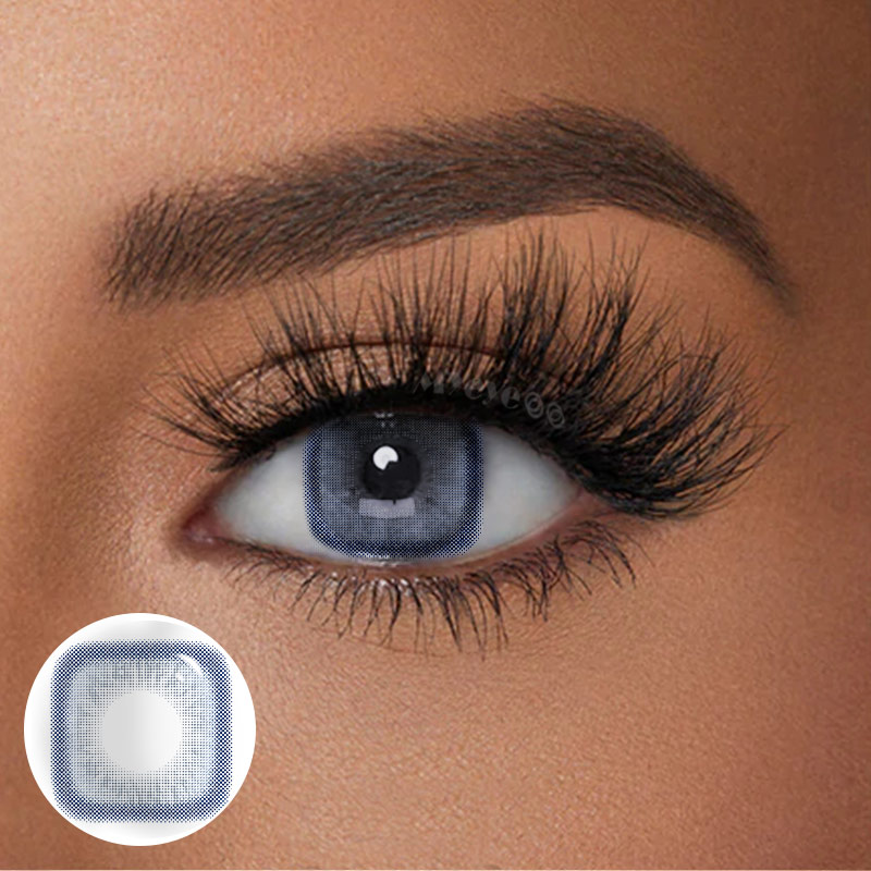 MYEYEBB Square Pant Blue Colored Contact Lenses