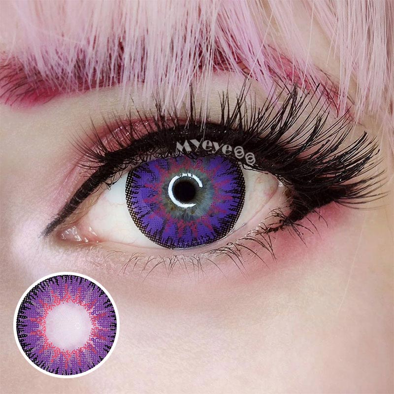 MYEYEBB Wild Nature Vika Purple Colored Contact Lenses-MYEYEBB