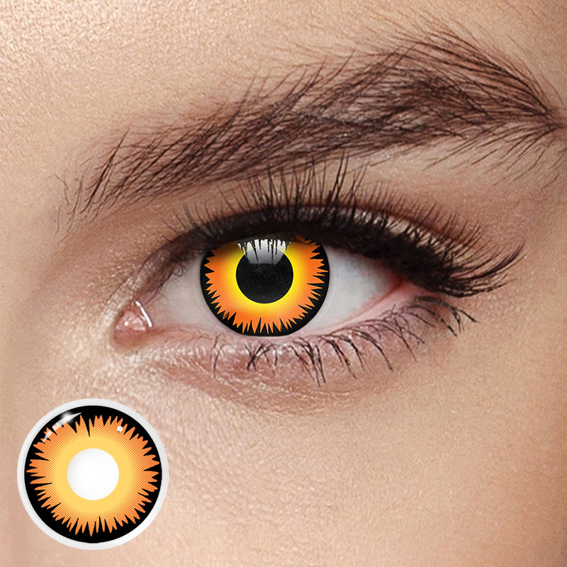 MYEYEBB Wolf Eye Orange Cosplay Colored Contact Lenses