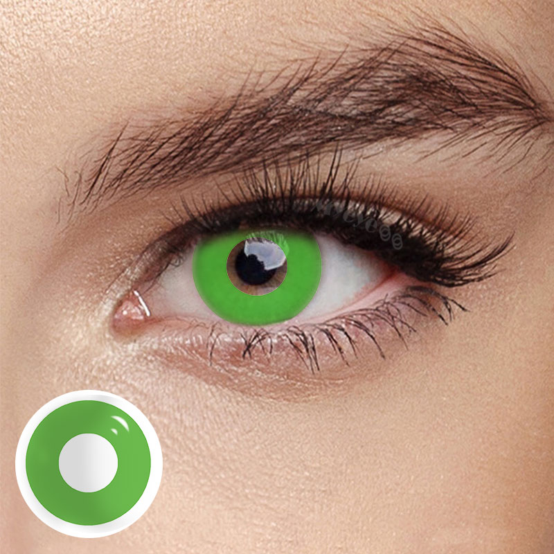 MYEYEBB Green Block Cosplay Colored Contact Lenses-MYEYEBB
