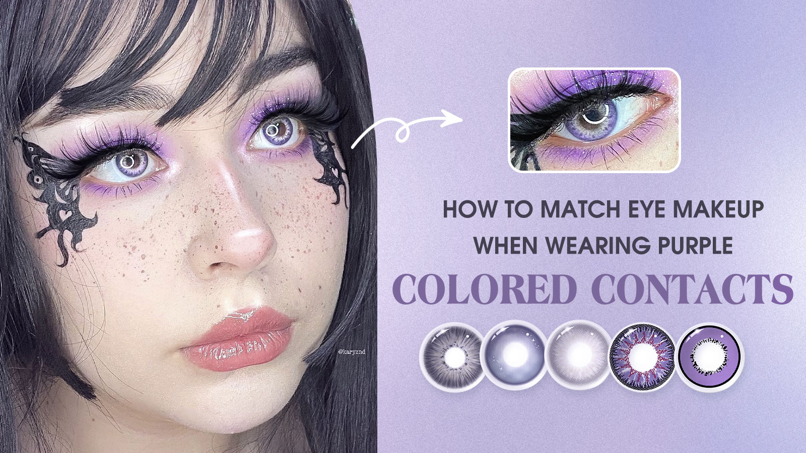 How to Match Eye Makeup When Wearing Purple Colored Contacts