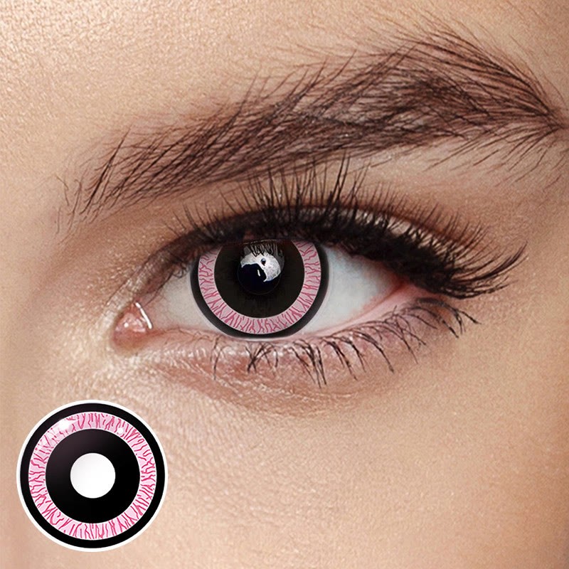 MYEYEBB Nebulos Pink Cosplay Colored Contact Lenses