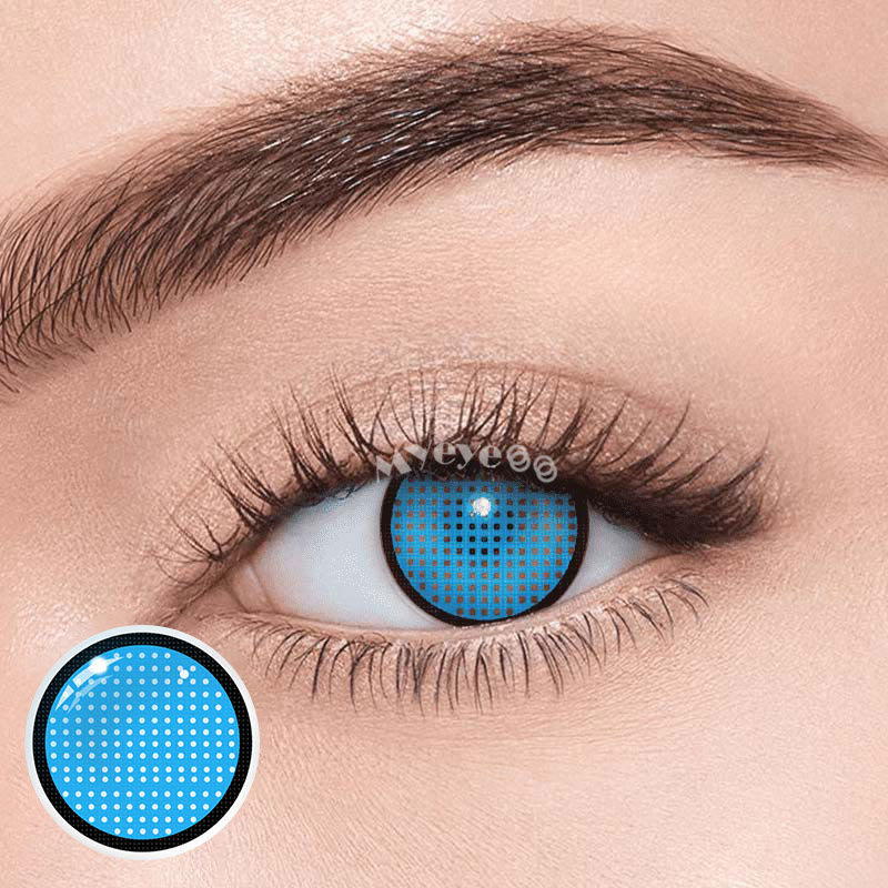 MYEYEBB Blind Blue Mesh Cosplay Colored Contact Lenses-MYEYEBB
