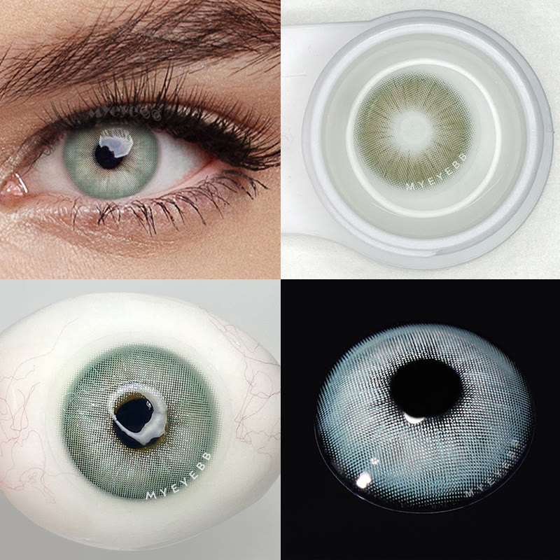 MYEYEBB Rome Times Green Prescription Colored Contact Lenses