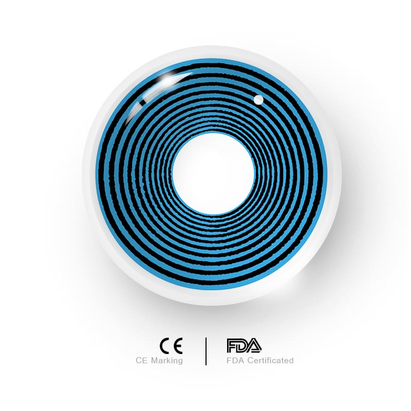 MYEYEBB Blue Swirl Cosplay Colored Contact Lenses