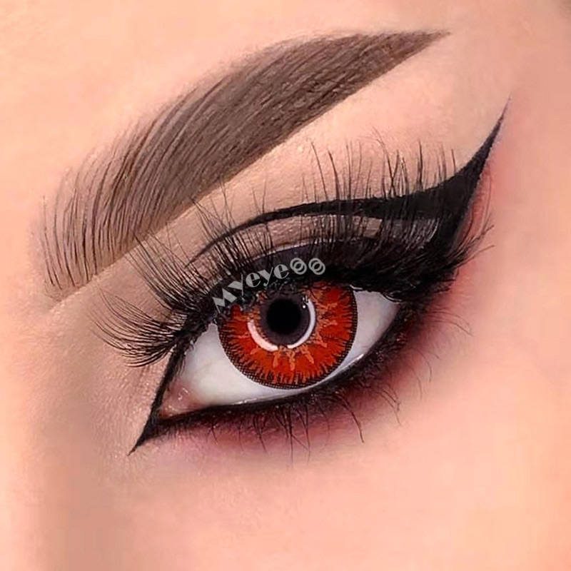 MYEYEBB Wild Nature Vika Red Colored Contact Lenses Contacts-MYEYEBB