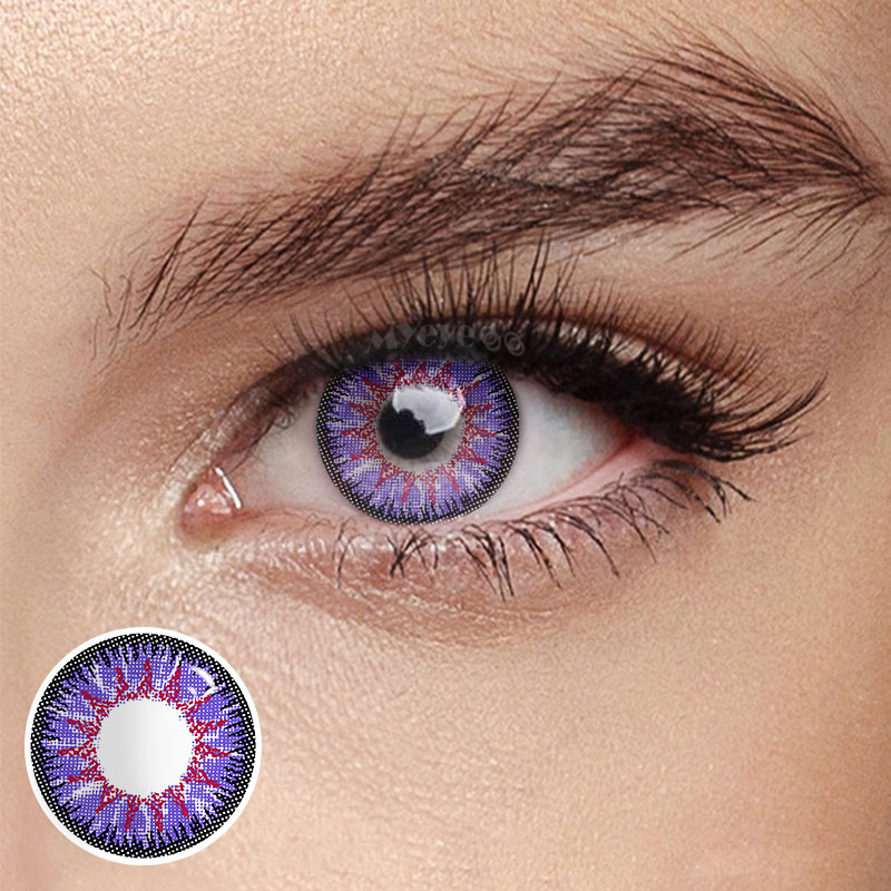 MYEYEBB Wild Nature Vika Purple Colored Contact Lenses-MYEYEBB