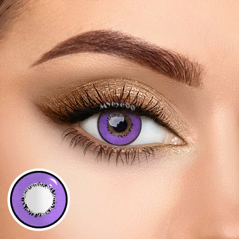 MYEYEBB Elements Violet Prescription Cosplay Colored Contact Lenses -MYEYEBB