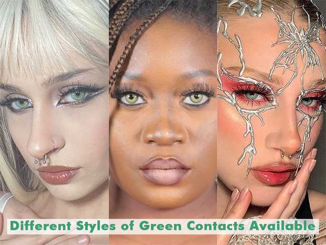 Different Styles of Green Contacts Available