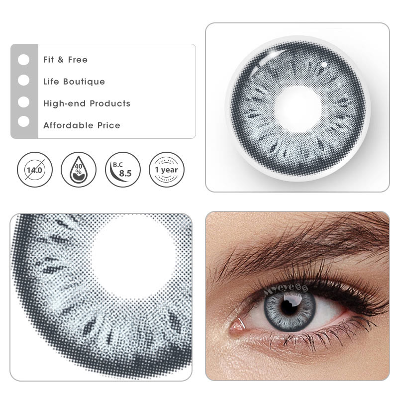 Myeyebb Cocoa Blue Prescription Colored Contact Lenses 6425