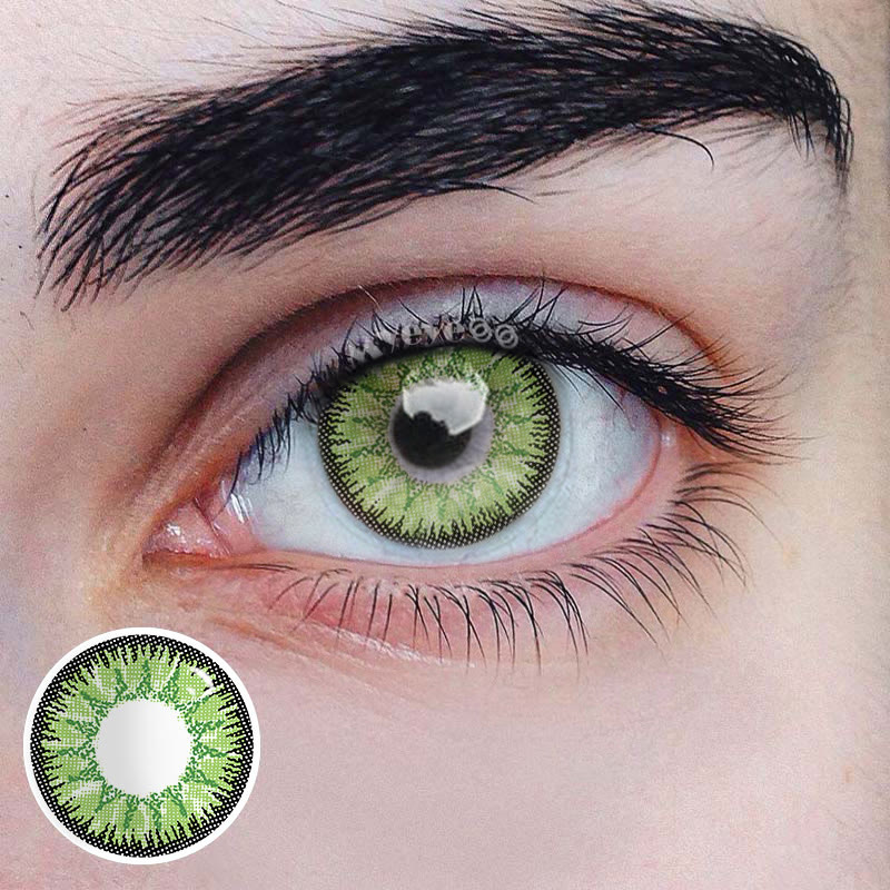MYEYEBB Wild Nature Green Men Colored Contact Lenses