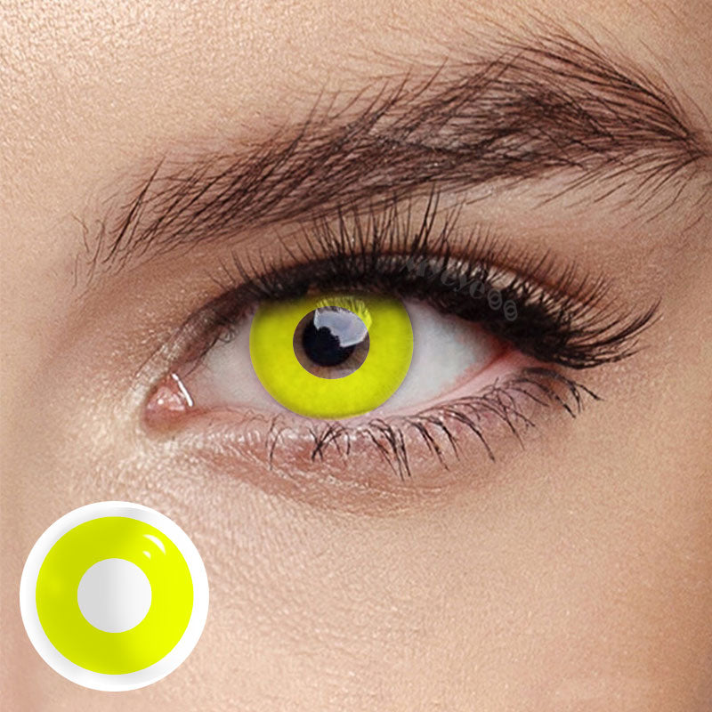MYEYEBB Yellow Block Cosplay Colored Contact Lenses
