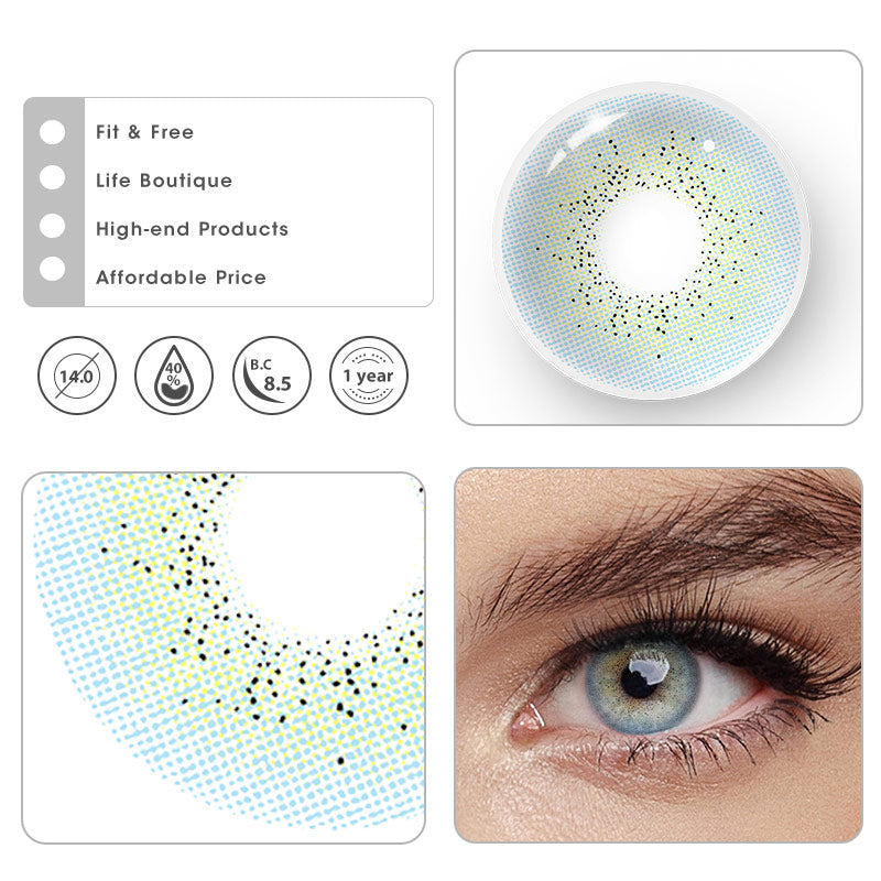 MYEYEBB Ocean Blue prescription Colored Contact Lenses - image 6