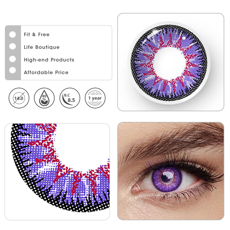 MYEYEBB Wild Nature Vika Purple Colored Contact Lenses-MYEYEBB