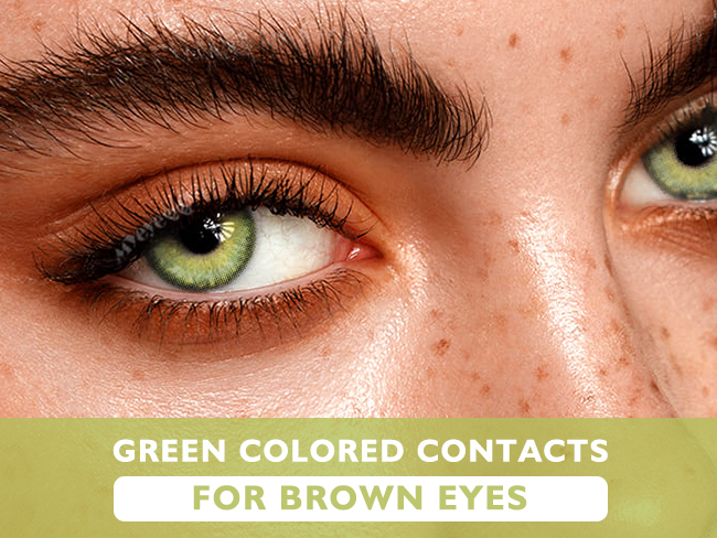 Green Colored Contacts for Brown Eyes