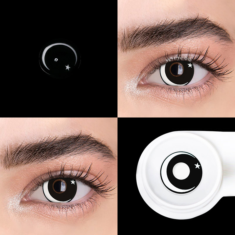 MYEYEBB Moon Star White Cosplay Colored Contact Lenses-MYEYEBB