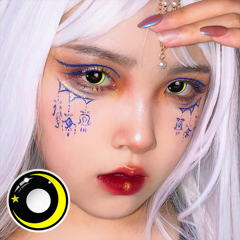 MYEYEBB Moon Star Yellow Cosplay Colored Contact Lenses-MYEYEBB