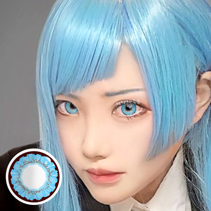 MYEYEBB Sunflower Blue Cosplay Colored Contact Lenses