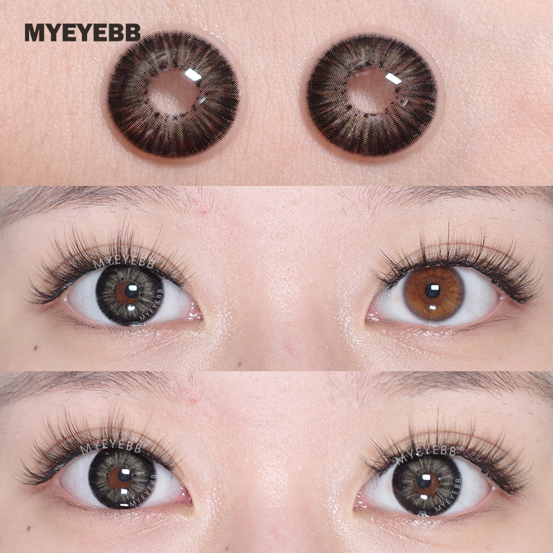 MYEYEBB New York III Black Prescription Colored Contact Lenses