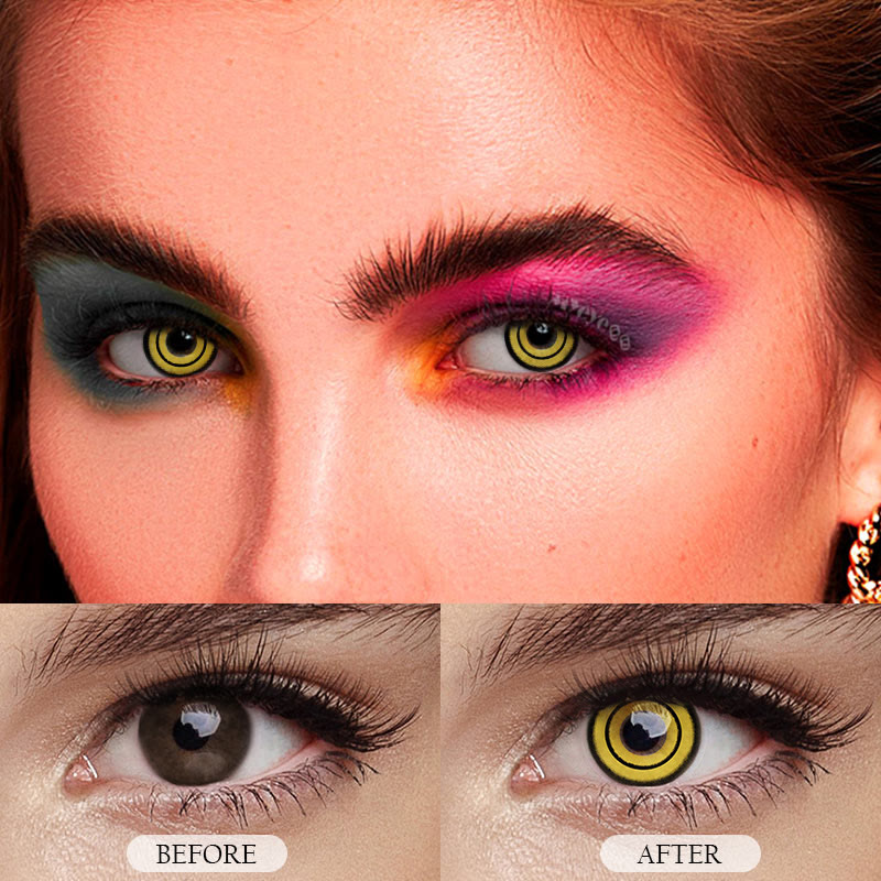 MYEYEBB Demon Slayer Prescription Cosplay Colored Contact Lenses