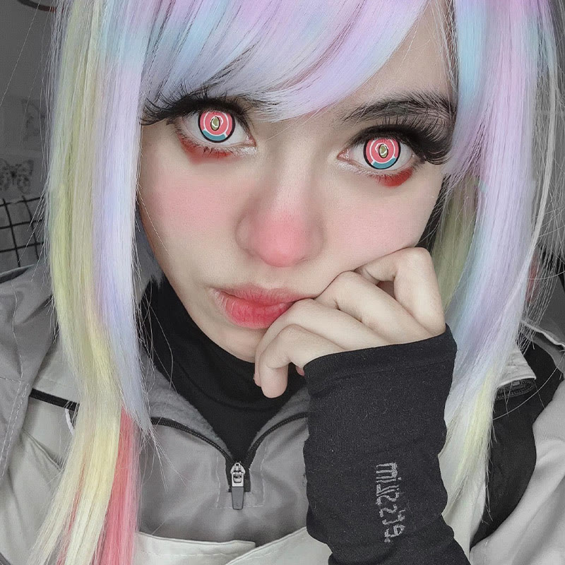 MYEYEBB Blind Titan Pink Cosplay Colored Contact Lenses-MYEYEBB