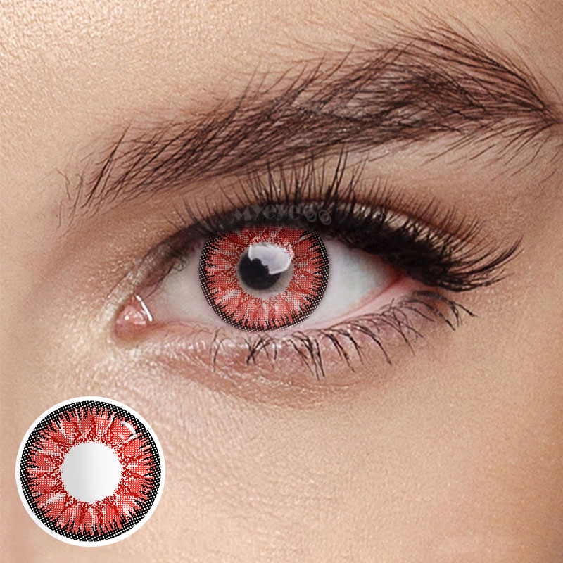 MYEYEBB Wild Nature Vika Red Colored Contact Lenses Contacts-MYEYEBB