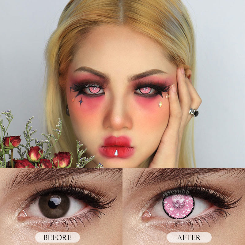 MYEYEBB Blind Coral Cosplay Colored Contact Lenses-MYEYEBB
