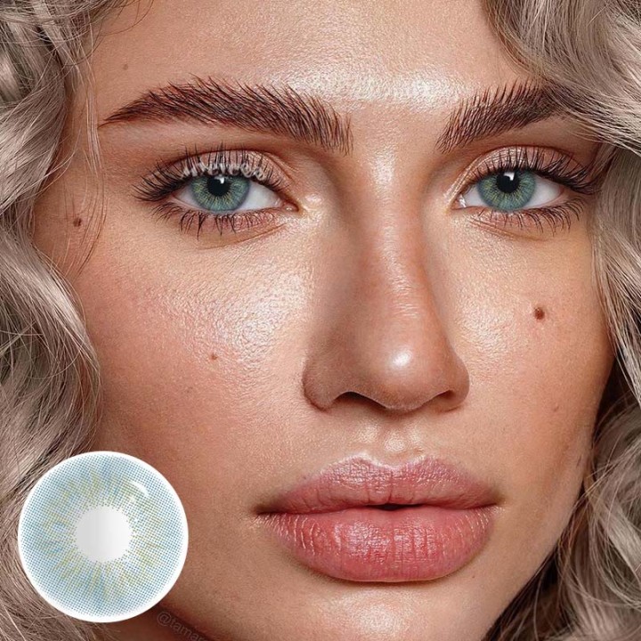 MYEYEBB Mar Iris Blue Colored Contact Lenses