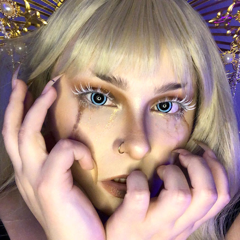 MYEYEBB Nebulos Blue Cosplay Colored Contact Lenses-MYEYEBB