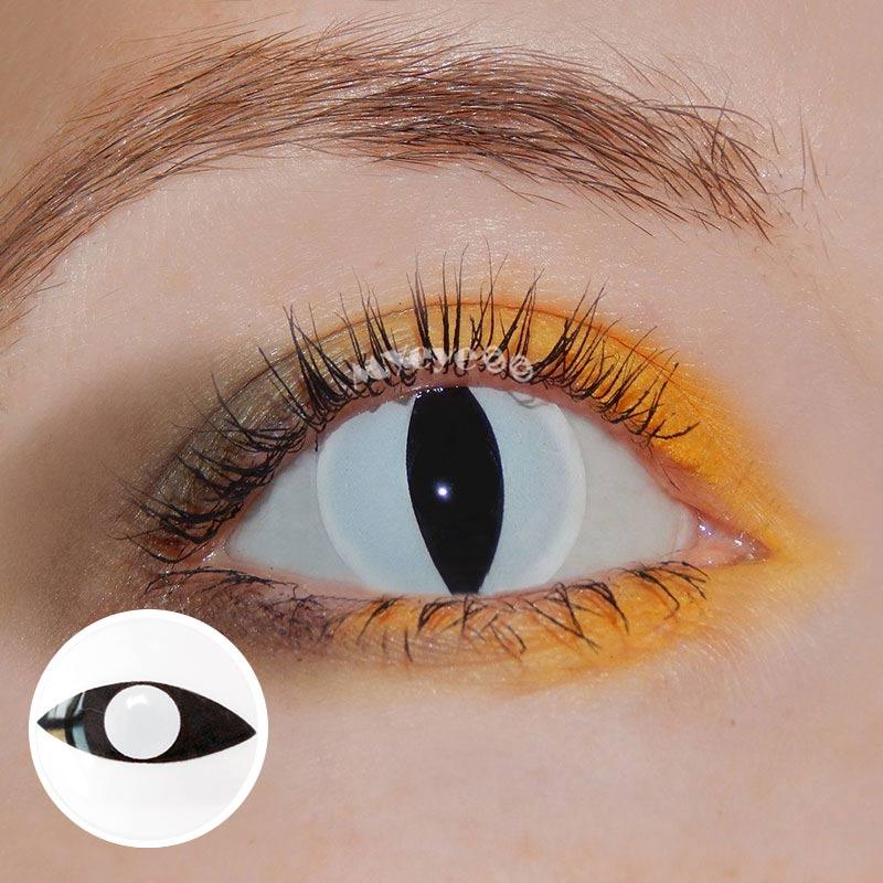 Buy Best White Mesh Contacts Lenses for Halloween & Cosplay