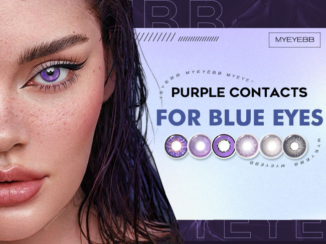 Purple Contacts for Blue Eyes