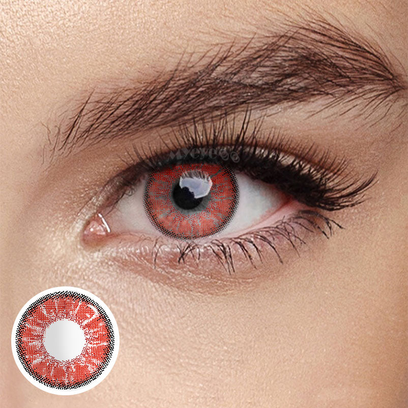 MYEYEBB Vika Tricolor Dolce Red Colored Contact Lenses-MYEYEBB