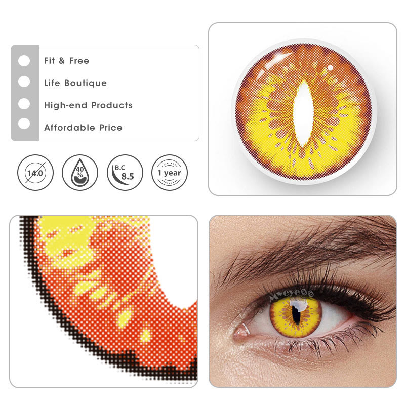 MYEYEBB Blind Dragon Maid Prescription Cosplay Colored Contact Lenses