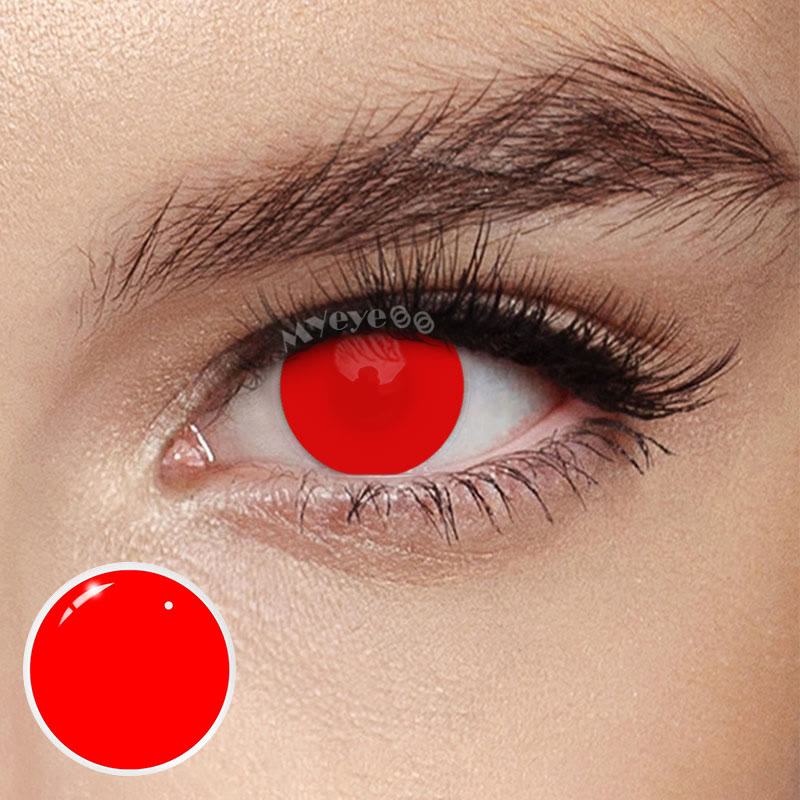 MYEYEBB Blind Red Mini Sclera Cosplay Colored Contact Lenses-MYEYEBB