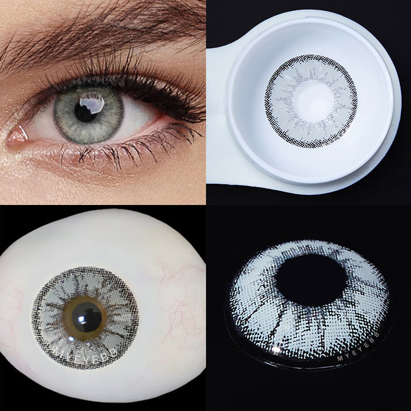MYEYEBB Magic Hour II Vika Grey Prescription Colored Contact Lenses