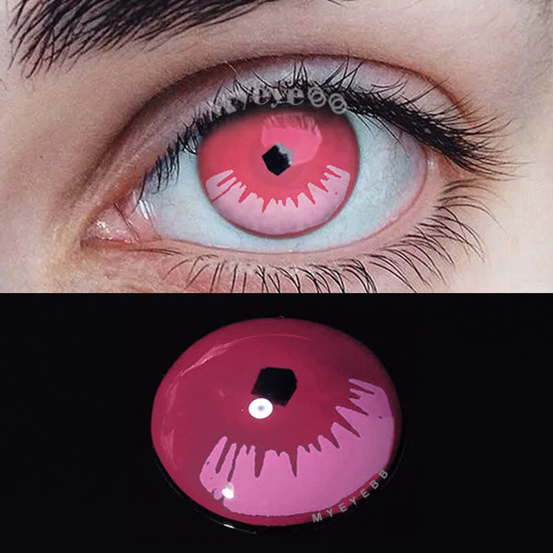 MYEYEBB Blind Kamado Nezuko Cosplay Colored Contact Lenses -MYEYEBB