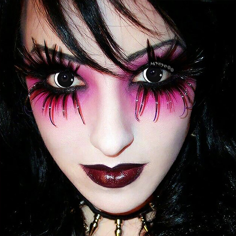 MYEYEBB Moon Star White Cosplay Colored Contact Lenses-MYEYEBB